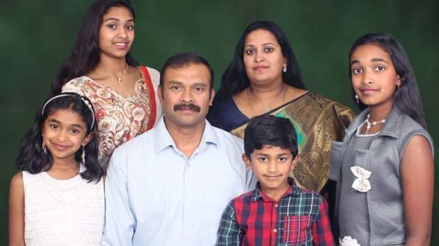 Bindu Sam Cherian and her family. “I’m not the same person that I was”
