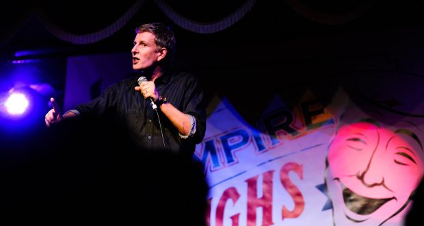 Patrick Kielty on stage in Belfast in 2012 to celebrate the Empire Laughs Back Comedy Club's 20th anniverary. Photograph: Elaine Hill/Kelly