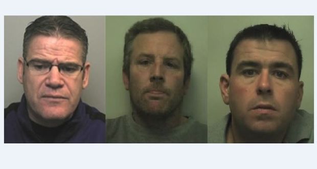 Thomas “Bomber” Kavanagh (52), Daniel Canning (41) and Gary Vickery (37), all of whom pleaded guilty at Ipswich Crown Court on Monday. Photograph: UK National Crime Agency