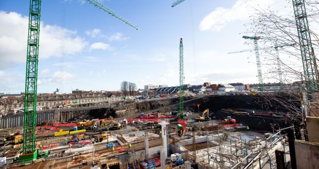  A view of the construction site of the national children’s hospital near St James’s Hospital in Dublin. Photograph: Tom Honan