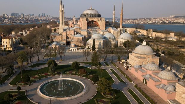 Hagia Sophia in Istanbul, Turkey. Photograph: Tolga Bozoglu/EPA
