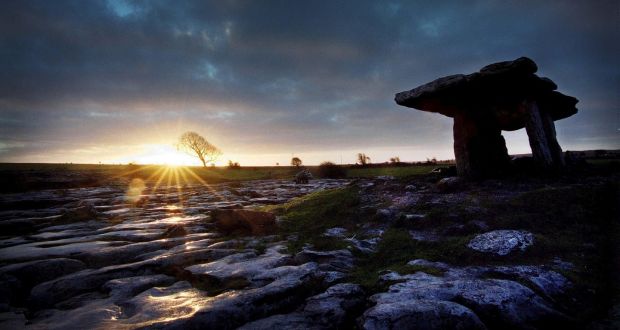 The first sunrise of the new millennium over the Burren in Co Clare in 2000. Photograph: Dara Mac Donaill