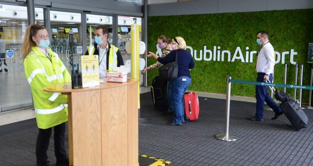 Passengers at Dublin Airport. File photograph: Dara Mac Donaill
