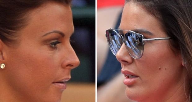 Coleen Rooney (L) and Rebekah Vardy. Photograph: PA