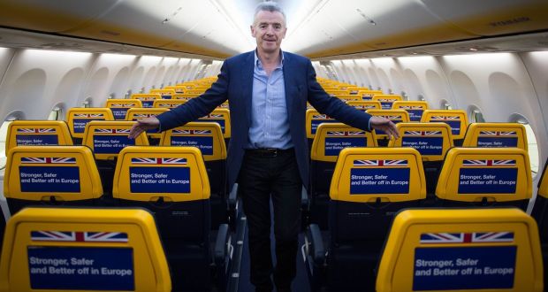 Ryanair chief executive Michael O’Leary. The airline expects to carry about 60 million passengers in 2021 and expects to record a smaller loss in Q2. Photograph: Stefan Rousseau/PA