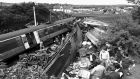 The aftermath of the Buttevant rail crash in  August 1980. Photograph: Irish Examiner
