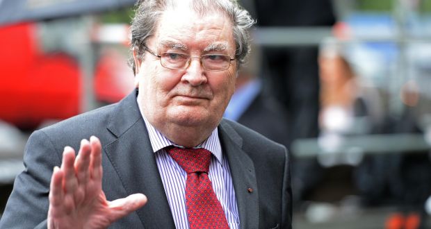 John Hume, pictured in 2014 at the funeral of former taoiseach Albert Reynolds, in Dublin.  Photograph: Eric Luke / The Irish Times