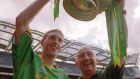 Seán Boylan and Trevor Giles celebrate Meath’s Leinster victory in 2001. Photograph: Patrick Bolger/Inpho
