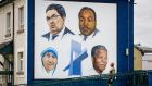 A mural in Derry’s Bogside depicting John Hume, Martin Luther King jnr, Mother Teresa, and Nelson Mandela. File photograph: Liam McBurney/PA Wire
