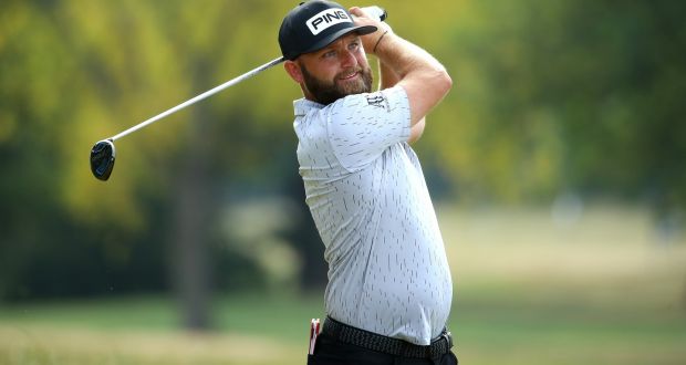 Andy Sullivan leads by five heading into the final round of the English Championship. Photograph: Warren Little/Getty