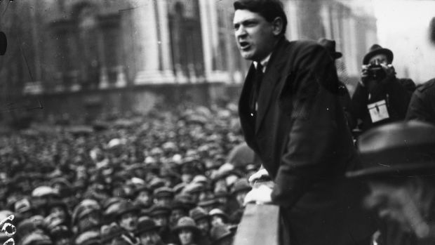 Michael Collins addresses an election meeting around 1921. Photograph: Independent News And Media/NLI/Getty Images)