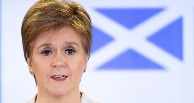 Scottish first minister Nicola Sturgeon: she said  from September 14th, “sports stadia will be able to reopen, though only for limited numbers of spectators and with strict physical distancing in place”. Photograph: PA Wire