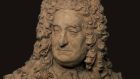 A bust of Irish-born doctor Sir Hans Sloane, which has been moved from a pedestal near the entrance to the British Museum to the Enlightenment Gallery, which addresses Britain’s relationship with the slave trade.  Photograph: British Museum