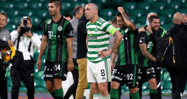 Celtic are out of the Champions League after their 2-1 defeat at home to Ferencvaros. Photograph: Andrew Milligan/PA