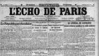 The daily broadsheet L’Echo de Paris sent a reporter to Ireland to cover the War of Independence. His first article made the front page on June 18th, 1920.