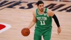  Enes Kanter:  “Once I’m done with my career I want to be known as a human rights activist before being known as a basketball player.”  Photograph:  Mike Ehrmann/Getty Images