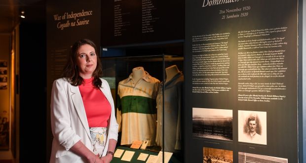 Dr Siobhán Doyle, TU Dublin lecturer and GAA Museum tour guide, at the launch of the GAA Museum’s Bloody Sunday centenary events series. Photograph: Brendan Moran/Sportsfile 