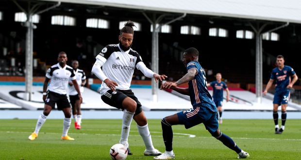 Fulham’s Michael Hector in action against Arsenal. Photograph: Paul Childs/PA