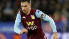 Jack Grealish: will remain at his boyhood club Aston Villa after signing a new five-year deal.  Photograph:  Nigel French/PA Wire.