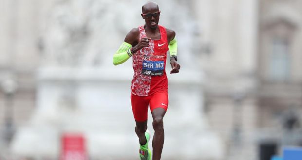 Mo Farah will run this year’s London Marathon as a pacemaker, as he tries to help British athletes hoping to run the 2hr 11min 30sec Olympic qualifying time. File photograph: Getty Images