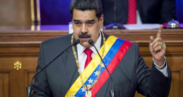 UN says it has information indicating Nicolas Maduro (pictured) ordered the director of the national intelligence service to detain opponents ‘without judicial order’. File photograph: Rayner Pena/EPA 