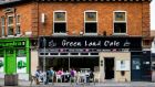 People eating outside the Green Land Cafe in Fairview, Dublin. Photograph: Tom Honan
