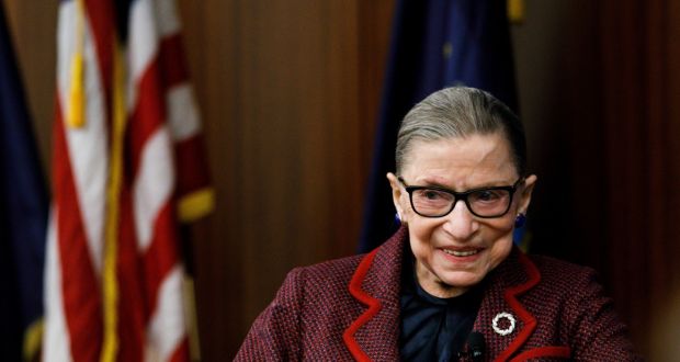 US Supreme Court justice Ruth Bader Ginsburg: In this high-stakes, partisan atmosphere, individual judges have become celebrities. Photograph: Justin Lane/EPA