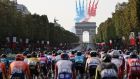 The Champs Élysées with the Arc de Triomphe in the background during the 21st and last stage of the 107th edition of the Tour de France. Photograph: Getty Images