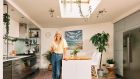Isobel’s kitchen features a moveable island and she has re-designed the right-hand side with floor-to-ceiling units and a larger fridge to accommodate her growing family’s needs