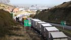 Lorries at Dover due to industrial action in Calais: Until very recently, there appeared to be a naive expectation that Irish lorries would be able to skip Brexit-created queues. Photograph: Gareth Fuller/PA