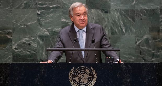 UN secretary-general António Guterres: “The climate emergency is fully upon us, and we have no time to waste.” Photograph: Eskinder Debebe
