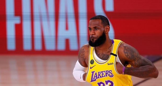 LeBron James and the LA Lakers are one win away from the NBA finals. Photograph: Mike Ehrmann/Getty