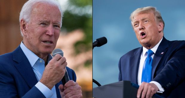 With just over a month before the US presidential election, Donald Trump and Joe Biden are set to take the debate stage Tuesday September 29th. Photograph: JIM WATSON and Brendan Smialowski / AFP via Getty Images
