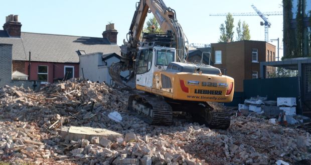 The O’Rahilly home was demolished. Photograph: Dara Mac Dónaill