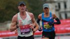 Stephen Scullion of Ireland in action during the London Marathon. Photograph: EPA
