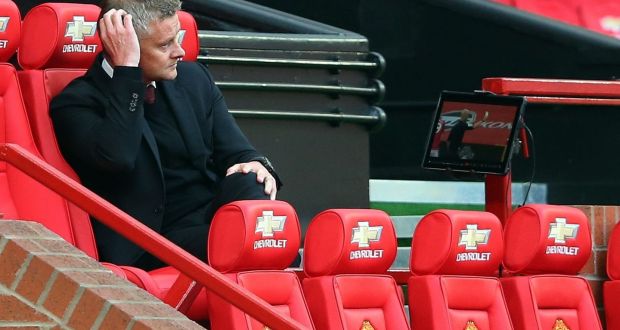 Manchester United manager Ole Gunnar Solskjaer reacts during the Premier League loss to Tottenham at Old Trafford. Photo: Alex Livesey/AFP via Getty Images