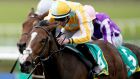 Shane Crosse  rides Pretty Gorgeous to victory in the bet365 Fillies’ Mile at Newmarket Racecourse. Photograph: PA