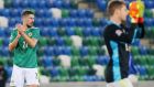 There were 600 fans inside Windsor Park for Northern Ireland’s Nations League match against Austria. Photograph: Inpho