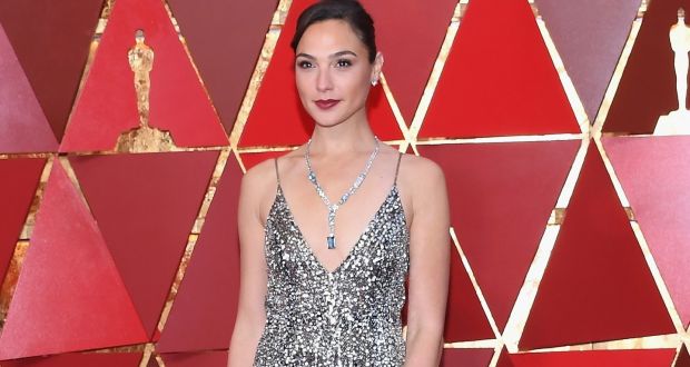 Gal Gadot, who played Wonder Woman and has now been cast as Cleopatra,  attending the 90th Annual Academy Awards in Hollywood in 2018. Photogaph: Kevork Djansezian/Getty Images