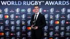 Ireland’s Johnny Sexton with his World Rugby Player of the Year 2018 award. File photograph: Inpho