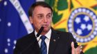 Brazilian president Jair Bolsonaro: Last week said he had ended the country’s Car Wash anti-corruption drive “because there is no more corruption in government”. Photograph: Evaristo Sa/AFP via Getty Images