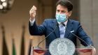 Italian premier Giuseppe Conte: attacked for his statement over the weekend that the measures would allow Italians to have a “serene” Christmas. Photograph: Roberto Monaldo/LaPresse via AP