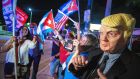 Donald Trump supporters in Miami, Florida. Photograph: EPA/CRISTOBAL HERRERA-ULASHKEVICH