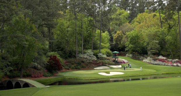  A general view of the   12th green at Augusta National during the final round of the 2018 Masters. Photograph: Patrick Smith/Getty Images