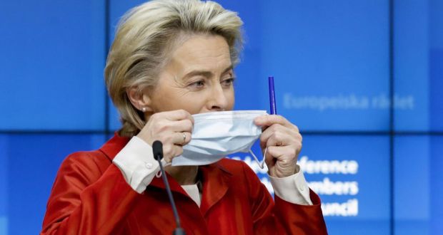European Commission president Ursula Von Der Leyen: The result of the US election was broadly greeted with relief in Europe.  Photograph:   Olivier Hoslet/pool/AFP via Getty Images