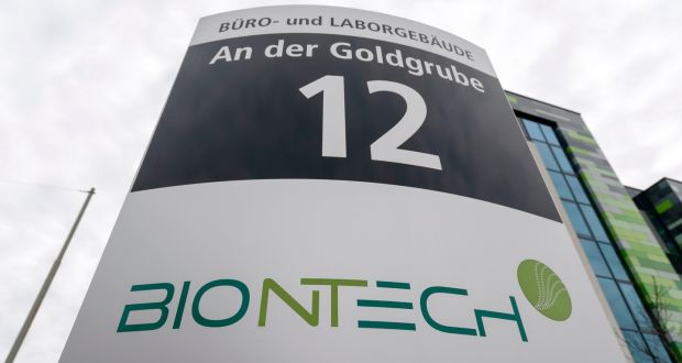BioNTech plans to produce 50 million doses of the new vaccine before the end of the year and up to 1.3 billion in 2021. Photograph: Ronald Wittek/EPA