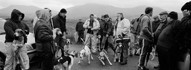 Gathering for a dag hunt, near Cahersiveen, Co Kerry, 2015. Photograph: © Tony O’Shea