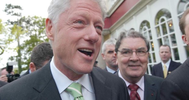 Former US president Bill Clinton with John Hume in Dublin, 2005. Photograph: Joe St Leger