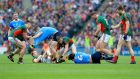 Tempers flare during the 2016 All-Ireland final replay between Dublin and Mayo at Croke Park. Photograph:  Ryan Byrne/Inpho