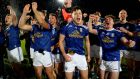 Cavan celebrate their Ulster final win over Donegal. Photograph: Ryan Byrne/Inpho